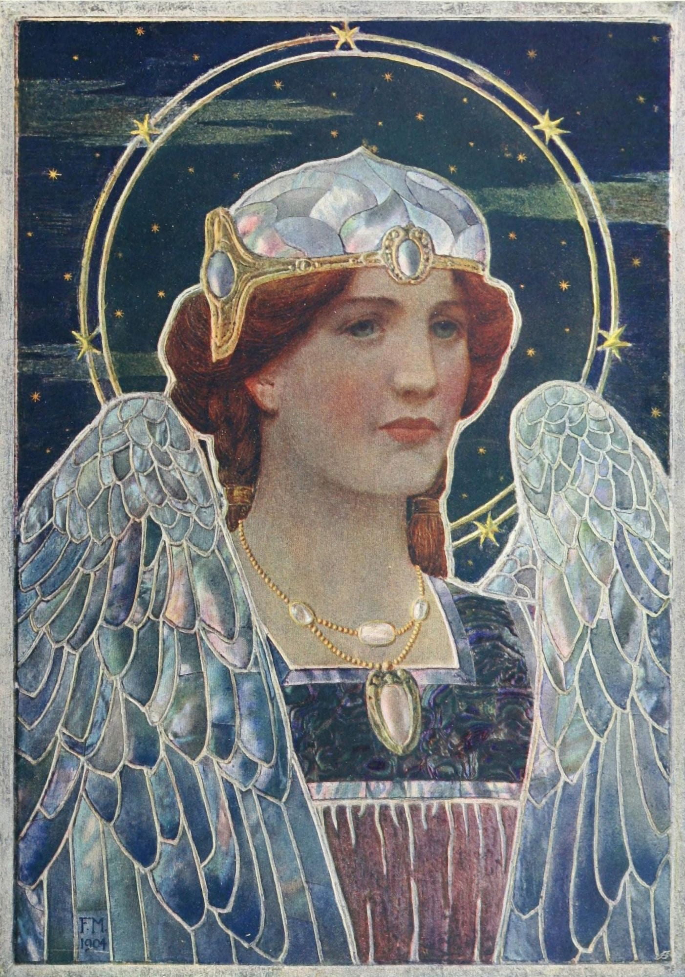 International Studio 1908 The Angel of the Night Canvas Art - Frederick Marriott (18 x 24)