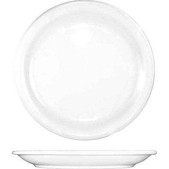Iti Plate, 9-1/2", Ceramic European White PK24, BR-9