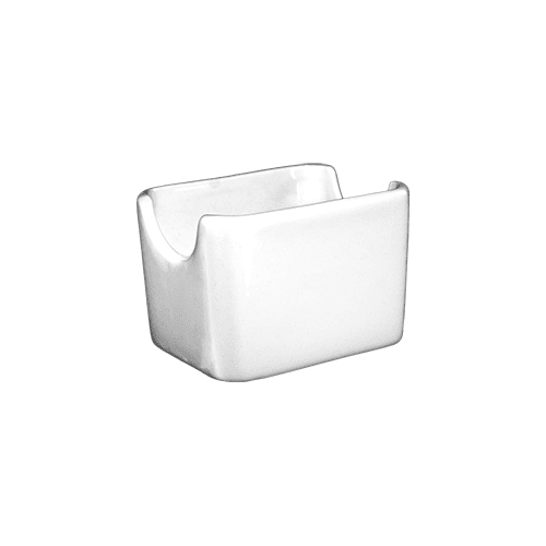 International Tableware Stoneware Sugar Packet Holder, 3.375" x 2.375", White | 36/Case
