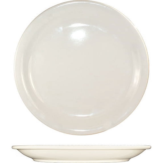 International Tableware Valencia Narrow Rim Round Plate American White, 5.5" Diameter x 1/2" Height, Stoneware | 36/Case