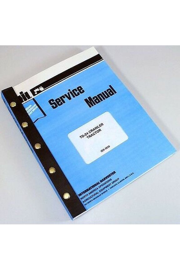 International Td 24 Crawler Service Repair Shop Manual Ih Technical Td24