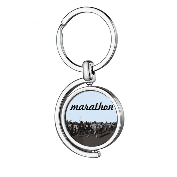International Tennis National Rotating Keychain Metal Keyring Holder
