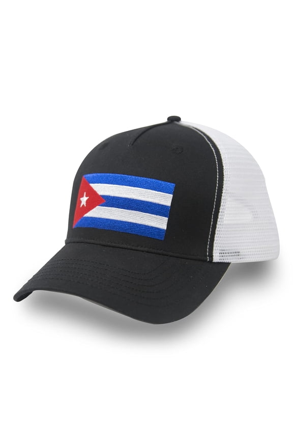 Cuba Flag Hat for Men and Women  La Bandera Cubana Snapback Trucker Baseball Cap by International Tie