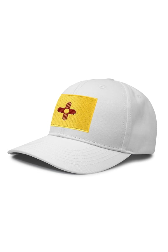 New Mexico Hat for Men and Women - Snapback Trucker Baseball Cap (All White)