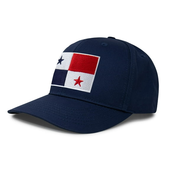 International Tie Panama Flag Hat for Men and Women - Adjustable Snapback Trucker Baseball Cap (All Navy)