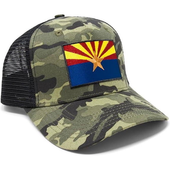 Arizona Flag Hat for Men and Women – Copper State Snapback Trucker Baseball Cap by International Tie (Camouflage)