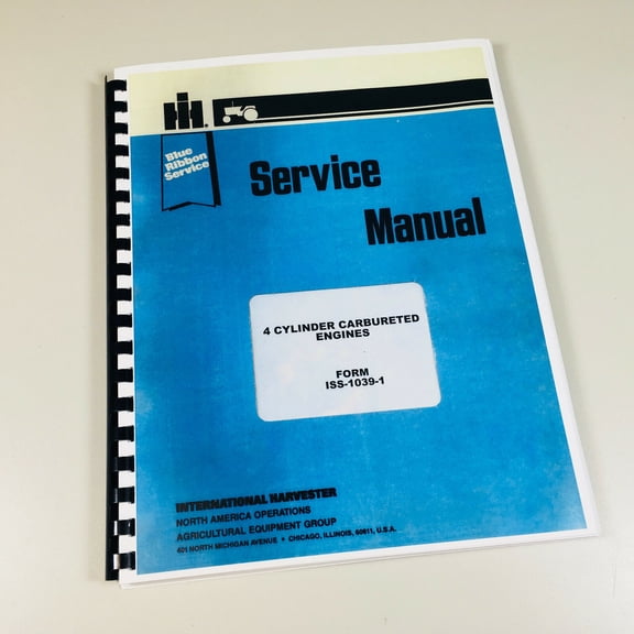 International U-281 U281 Power Unit 4 Cylinder Gas Engine Service Manual