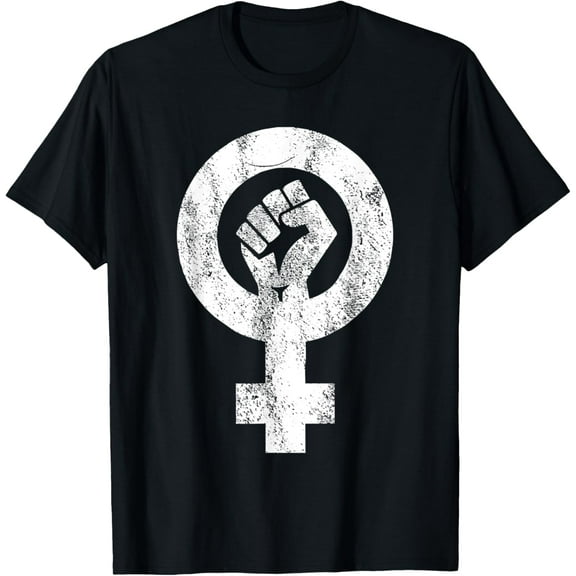 International Woman's Day 2025 March Feminist Symbol T-ShirtMen and women, Black T-shirt, size: Extra large
