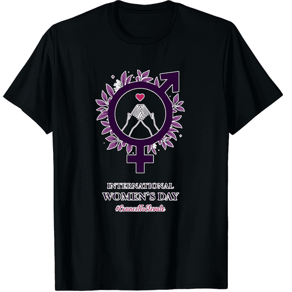 International Women鈥檚 Day 2026 Empowering Men Women Short Sleeve Graphic T-Shirt