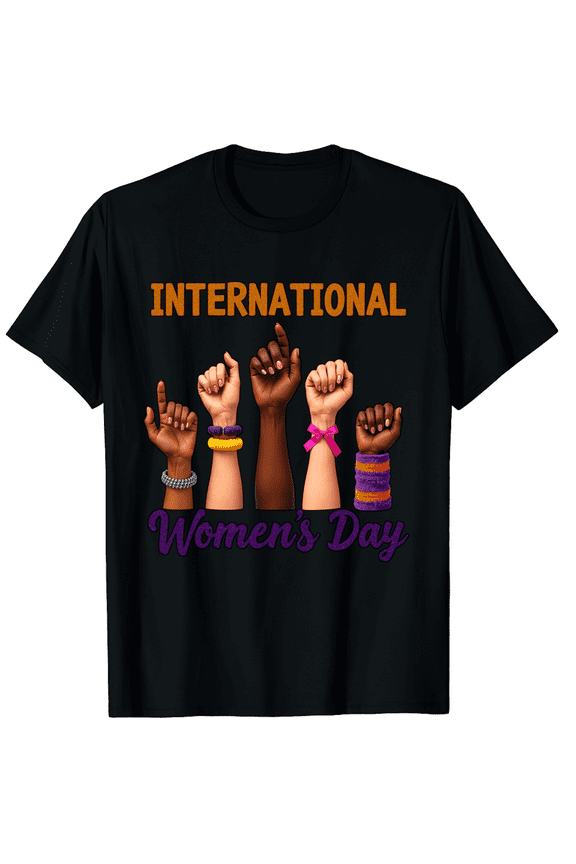 International Women's Day Empowerment T-Shirt Diversity Unity Feminist Graphic Tee March 8th Celebration Apparel