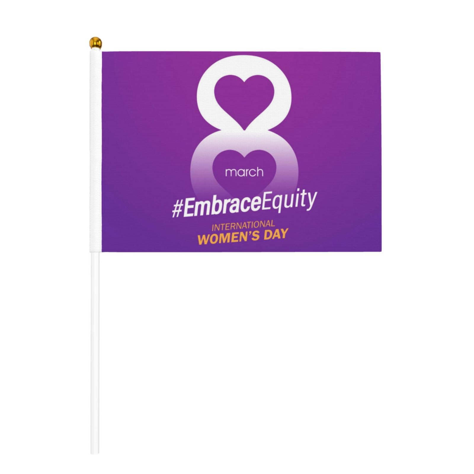 International Women's Day Flags 10 Packs Mini Handheld Flag Desk Flag 5