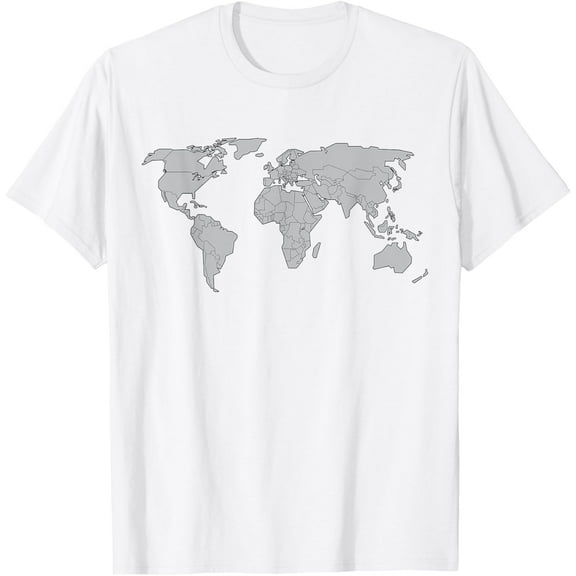International World Flags Flags World Map Boys Girls T-ShirtMen and women, White T-shirt, size: Extra large
