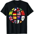 thumbnail image 1 of International World Flags Traveler Travelling World Flags T-Shirt, 1 of 4