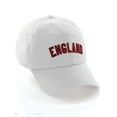 thumbnail image 1 of International World Sports Countries Baseball Hat Layered PVC Letters Strapback, England White Navy Red, 1 of 5
