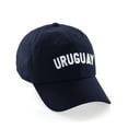 thumbnail image 1 of International World Sports Countries Baseball Hat Layered PVC Letters Strapback, Uruguay Navy Blue White, 1 of 5