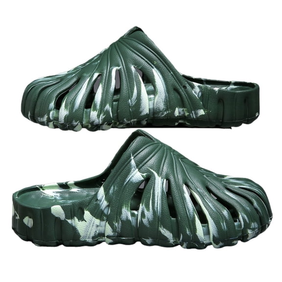 International selection Unisex Leaf Shape Platform Clogs Thick Sole Breathable Slip On Sandals