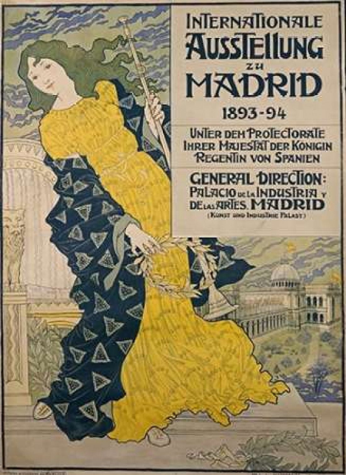 Internationale Ausstellung Zu Madrid Canvas Art - Eugene Grasset (18 x 24)