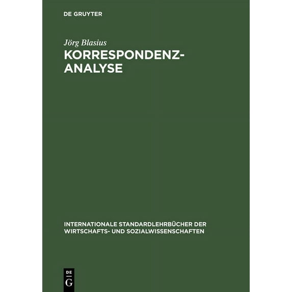 Internationale Standardlehrbücher Der Wi Korrespondenzanalyse, (Hardcover)