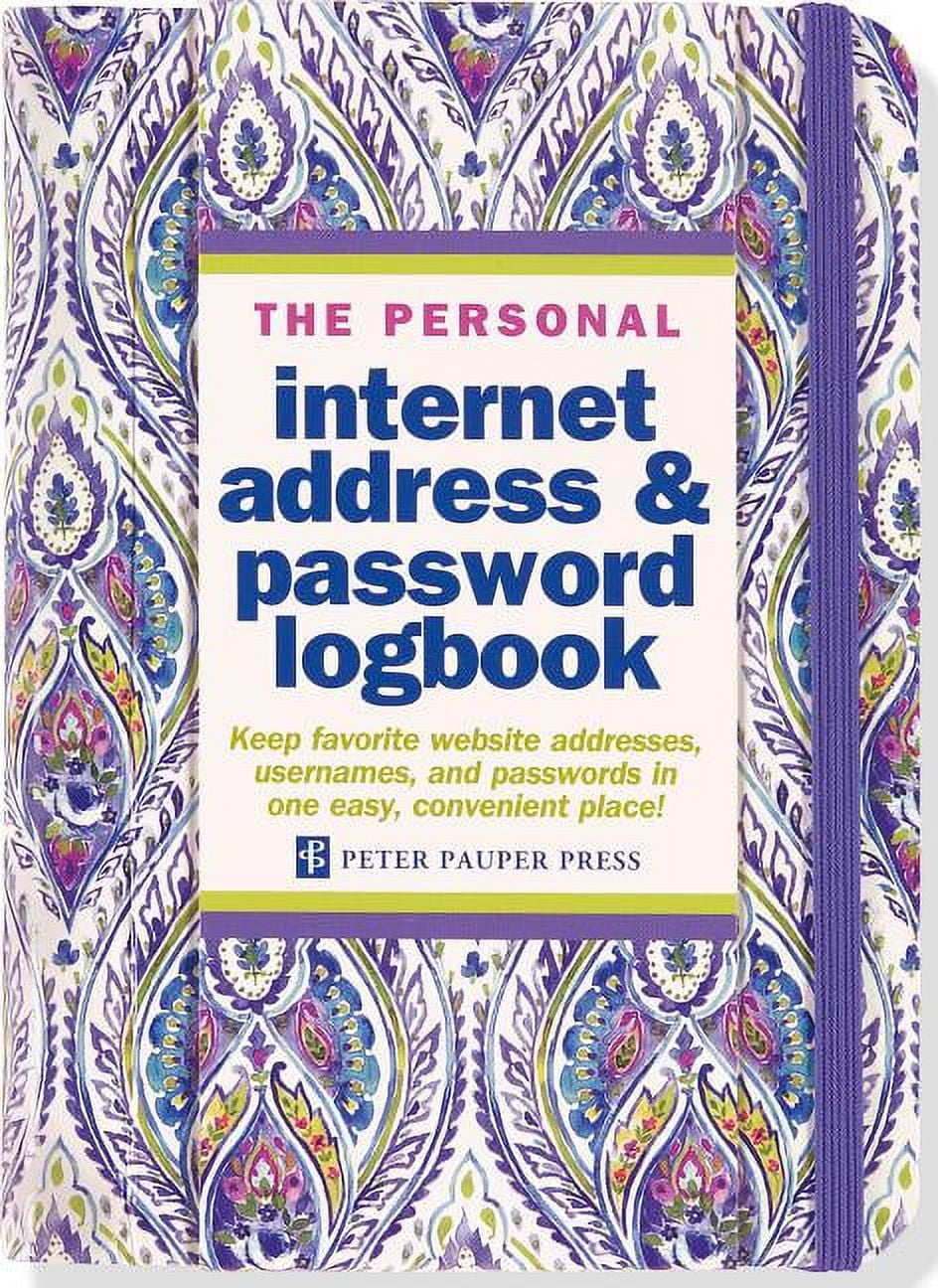 1234567890.: Internet password logbook organizer - With