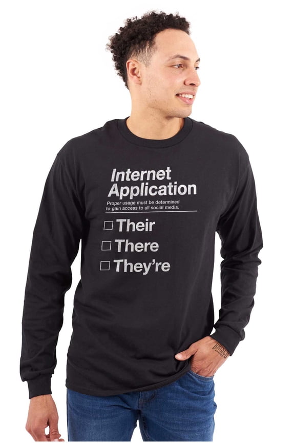 Internet App Troll Proper Usage Nerd Long Sleeve TShirt Men Women Brisco Brands M
