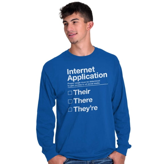 Internet App Troll Proper Usage Nerd Long Sleeve TShirt Men Women Brisco Brands S