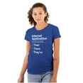 thumbnail image 1 of Internet App Troll Proper Usage Nerd Womens Slim Fit Graphic Tee Brisco Brands S, 1 of 5