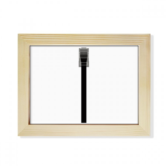 Internet Cable Black Plug Pattern Desktop Photo Frame Picture Art Decoration Painting 6x8 inch