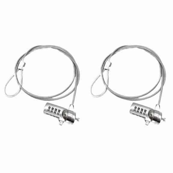 Internet Cafe 2-Pack Computer Locks with 1.2m Cable, Metal Bodied Anti-Theft Locks for Laptops