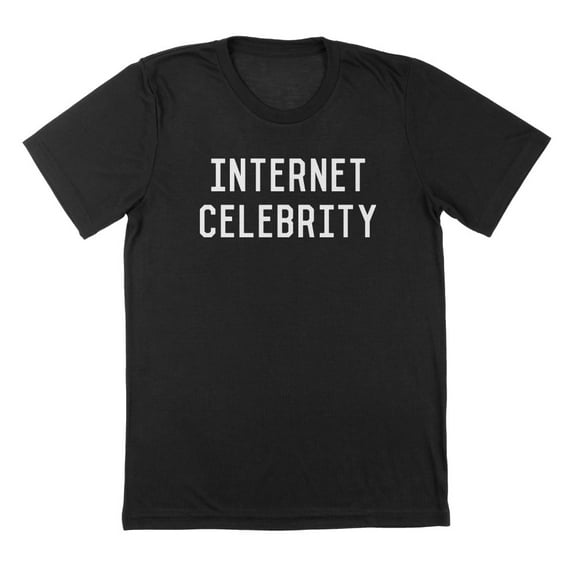 Internet Celeb Humor Graphic Black Mens T-Shirt