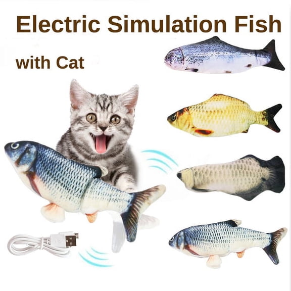 Internet Celebrity Simulation of Rocking Fish Playing Cat Pet Toy Electric Dancing Fish Will Jump Fish