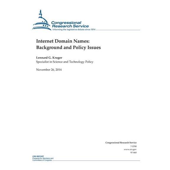 Internet Domain Names: Background and Policy Issues