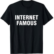 Internet Famous Funny Social Media Influencer Graphic Tee Retro Sarcastic Adult T-Shirt Black
