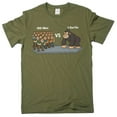 thumbnail image 1 of Internet Meme funny Gorilla vs Men challenge tee shirt 100 Human vs 1 gorilla money tee (Medium Military Green), 1 of 6