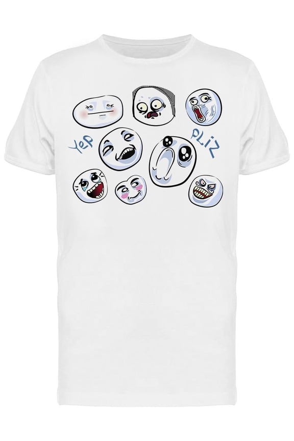 Internet Memes Faces T-Shirt Men -Image by Shutterstock, Male Small
