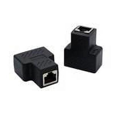 Internet Splitter Dual Port Ethernet Adapter High Speed Internet Plastic Port Distributor for Home Office