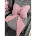 thumbnail image 1 of Internet celebrity ribbon cotton and linen bow headrest neck pillow waist support autumn and winter cute backrest cushion car pillow car hug, 1 of 5