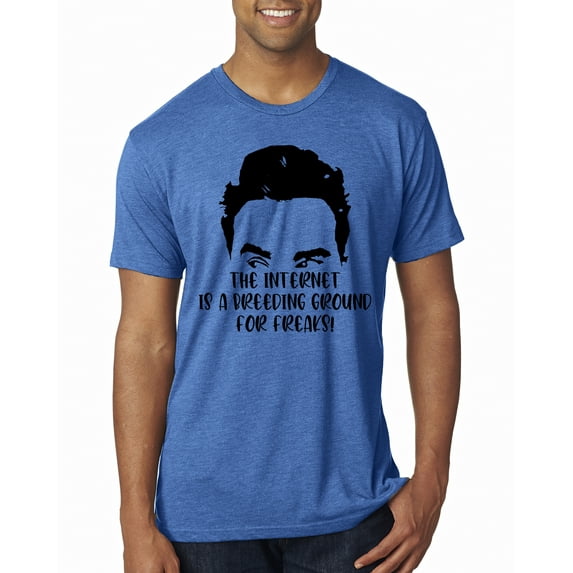 Internet is a Breeding Ground David Schitt's TV Quote Pop Culture Mens Premium Tri Blend T-Shirt, Vintage Royal, Small