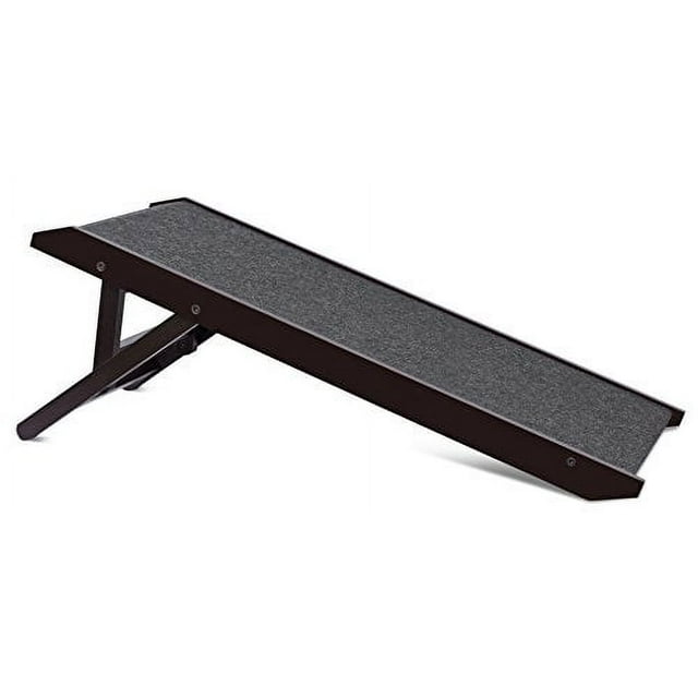 Best Adjustable Wooden Pet Ramp, Espresso, 35"L x 1216" H