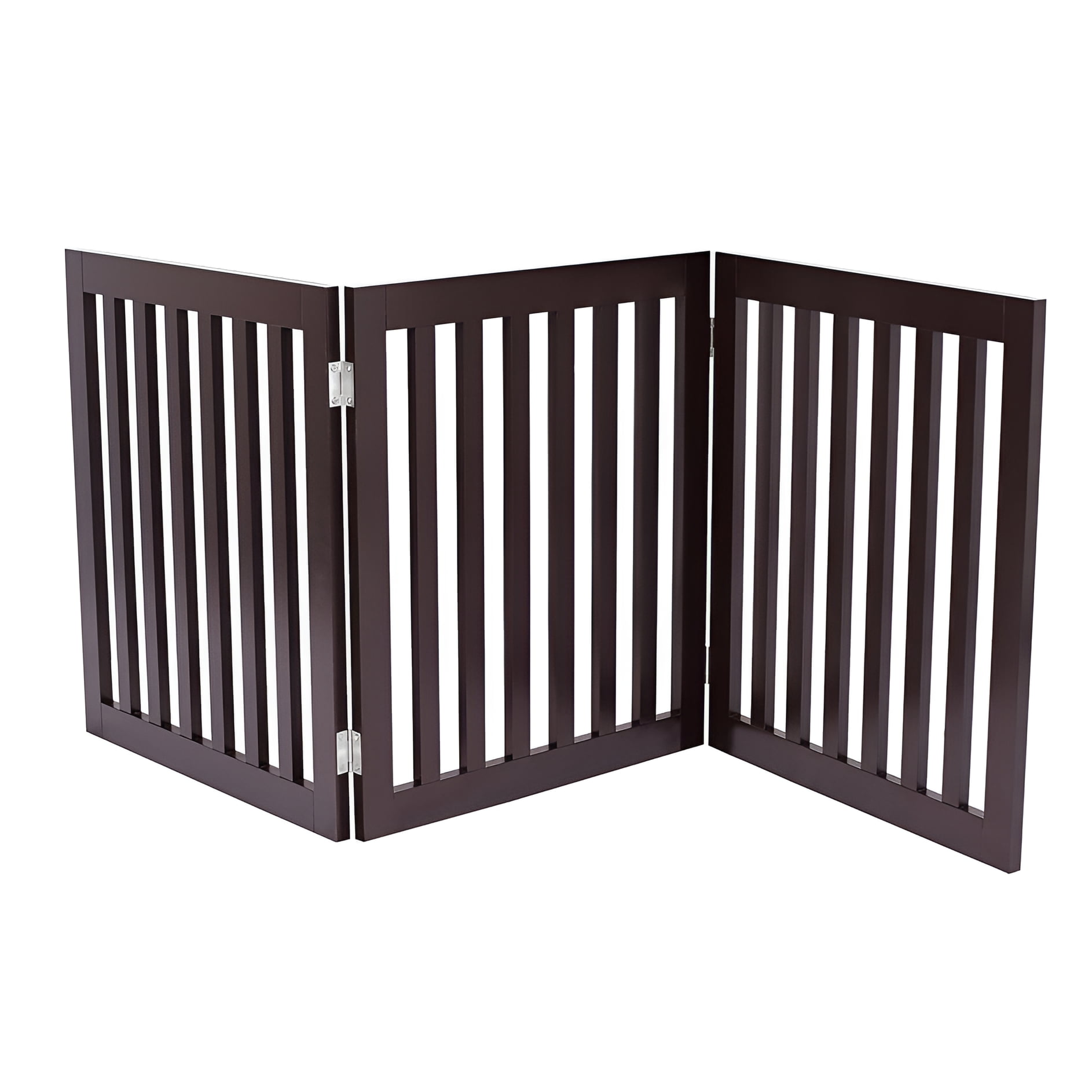 Espresso 24" Freestanding Solid Wood Pet Gate