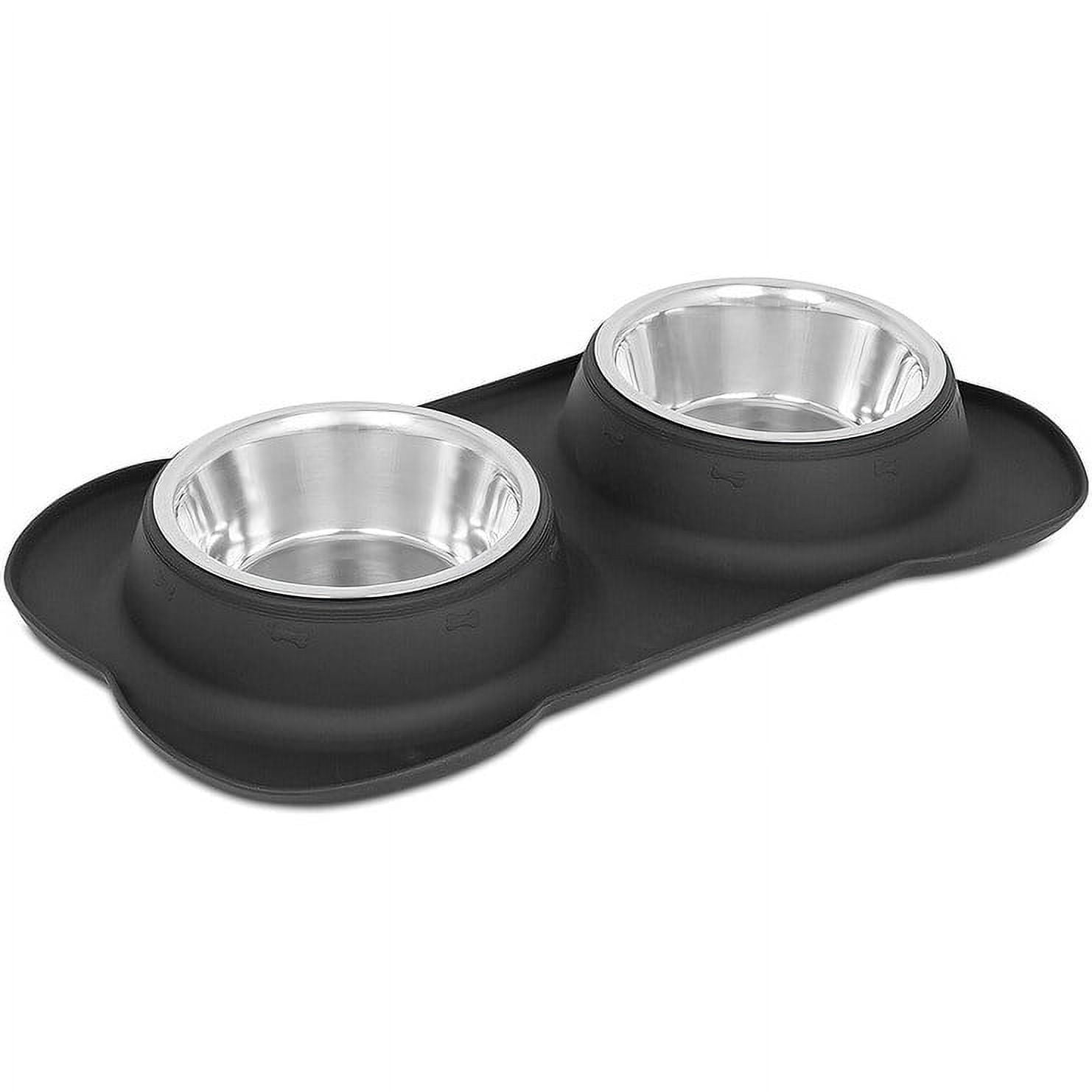 Best Bone Dog Bowl Set Double Stainless Steel Pet Food