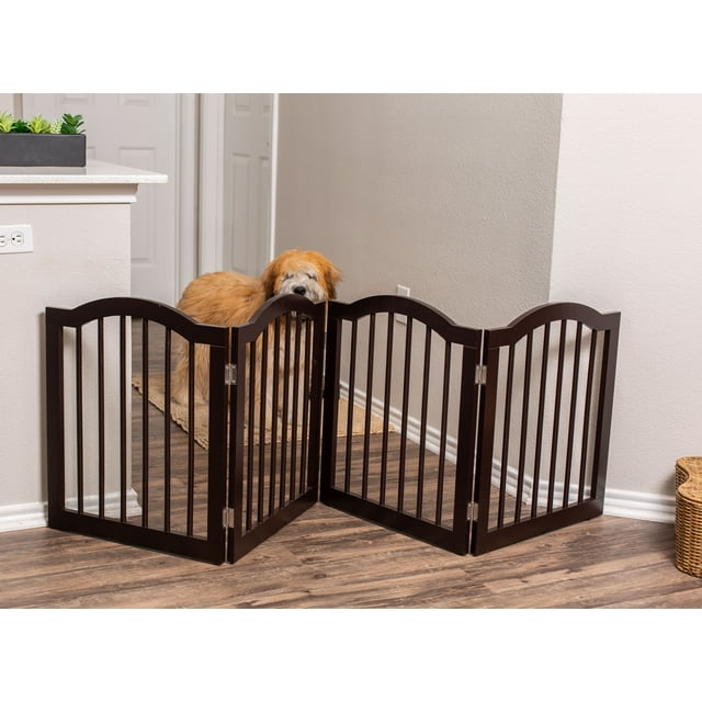 Internet's Best Dog Gate With Arched Top, 4 Panel 24 Inch