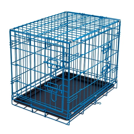 Internet's Best Double Door Steel Dog Kennel - Small 24" - Blue