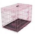 thumbnail image 1 of Internet's Best Double Door Steel Dog Kennel - Small 24" - Pink, 1 of 9