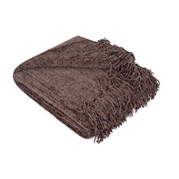 Internet's Best Microfiber Polyester Throw, Brown