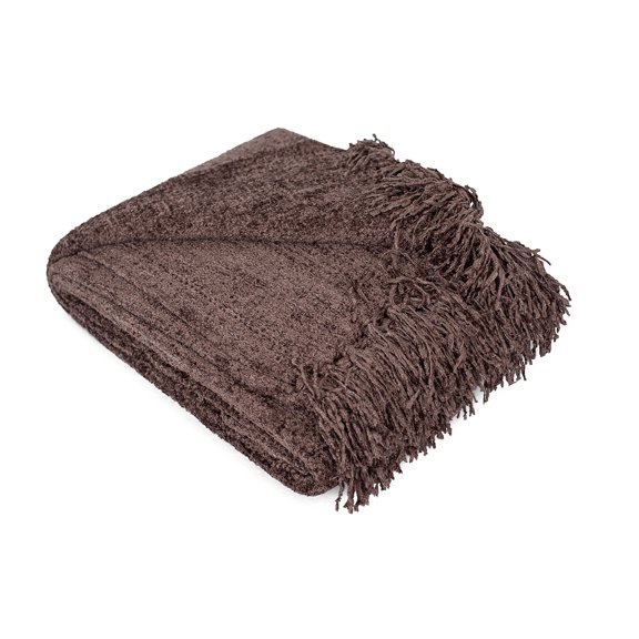 Internet's Best Microfiber Polyester Throw, Brown