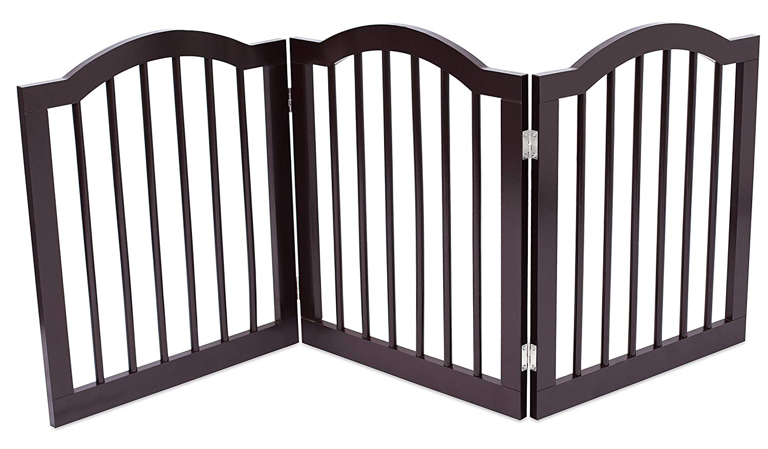 Internet's Best Pet Gate with Arched Top - 3 Panel - 24" Tall - Espresso - image 1 of 8