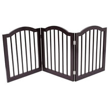Internet's Best Pet Gate with Arched Top - 3 Panel - 24" Tall - Espresso