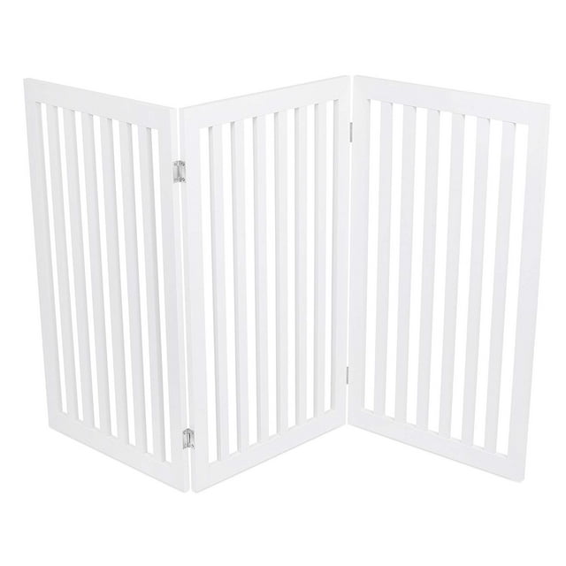 Best Traditional Pet Gate 3 Panel 36" Tall White