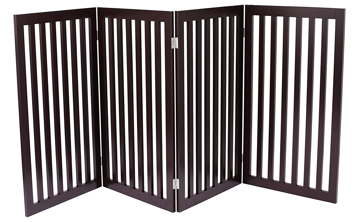 Internet's Best Traditional Pet Gate - 4 Panel - 36" Tall - Espresso - image 1 of 7