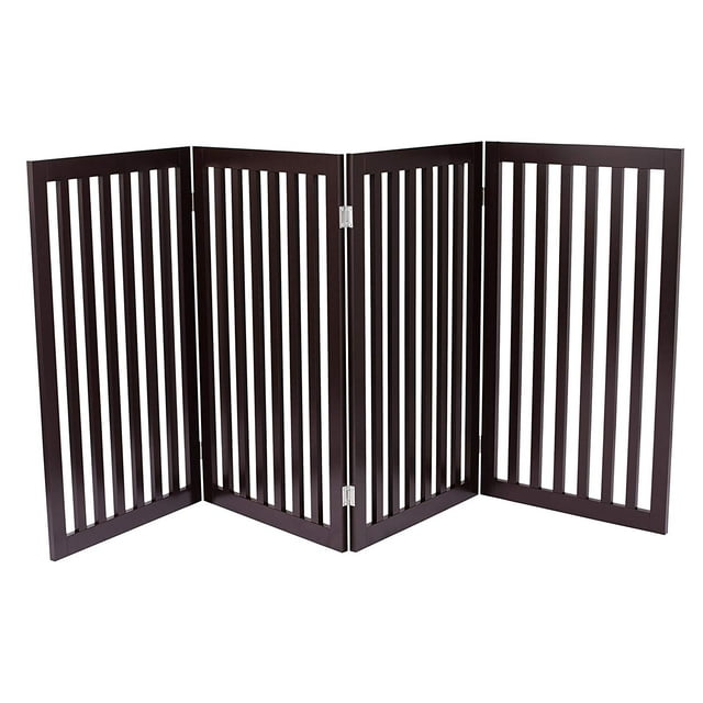 Internet's Best Traditional Pet Gate - 4 Panel - 36" Tall - Espresso